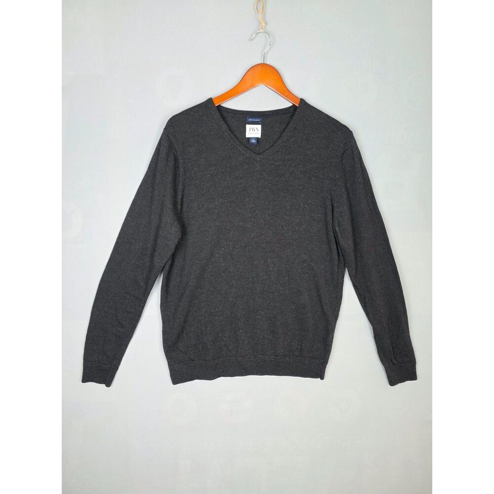 100% Italian Merino Wool Sweater Mens Large Gray John W. Nordstrom Quiet Luxury